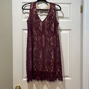 Garnet lace dress